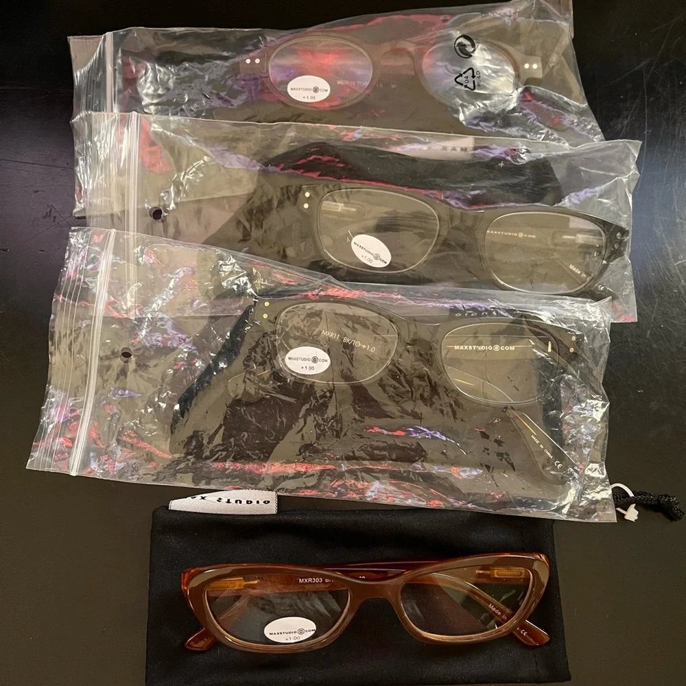 Max Studio +1.00 Readers, 4 pairs!